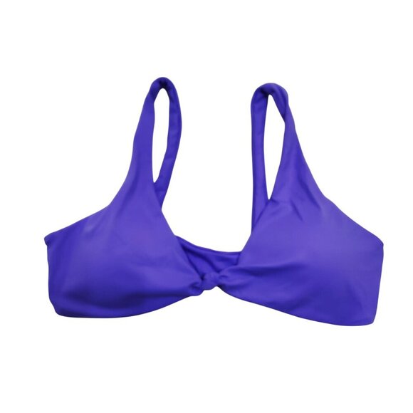 Two-Piece Purple Bikini Set Twist Front Top & High-Waisted Bottoms Womens Swimwe - Picture 4 of 7